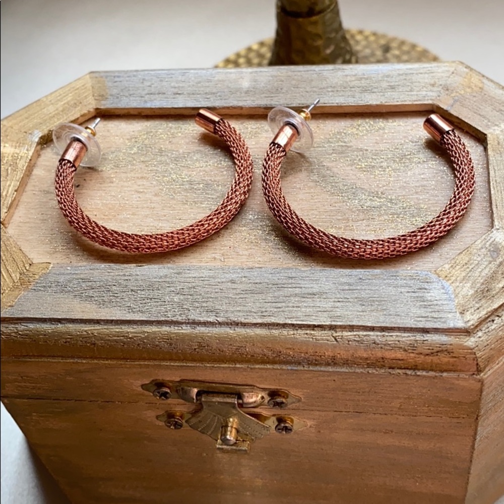Rose gold hoops